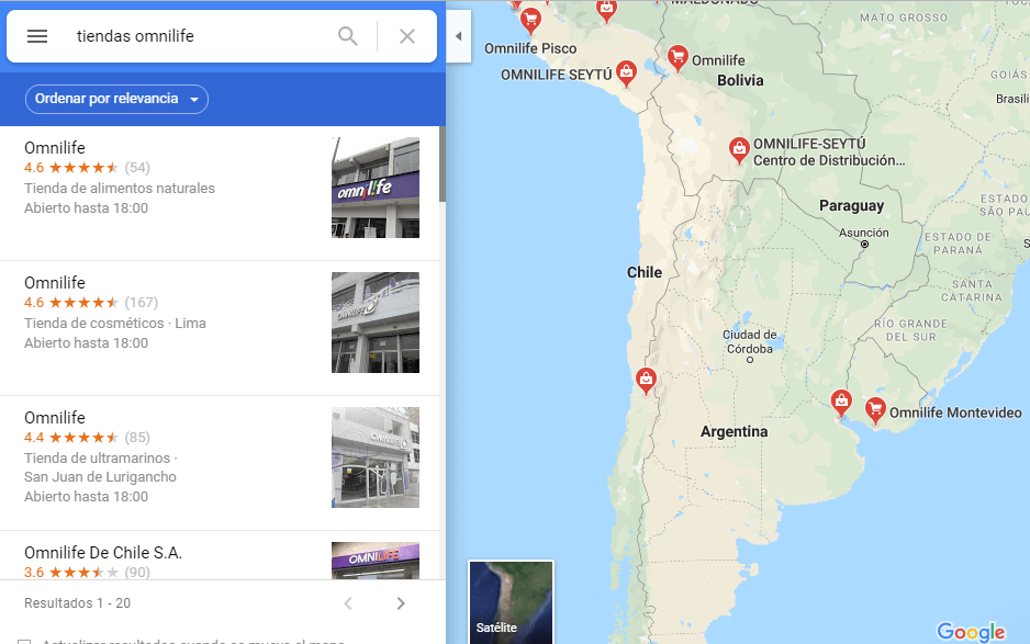 Tiendas Omnilife en Argentina, Bolivia, Chile, Uruguay y Paraguay - Cedis